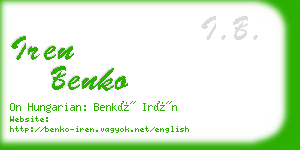 iren benko business card